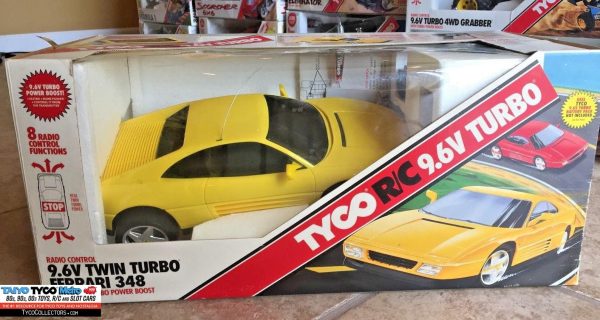 2613 49 Tyco Twin Turbo Ferrari 348 Yellow Top Box Best