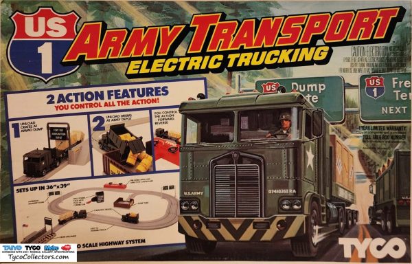 3204 Tyco US 1 Army Transport Electric Trucking Box Front