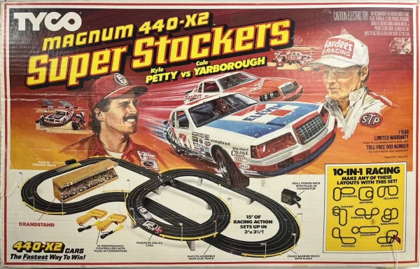 6216 6223 Tyco Super Stockers Track Kyle Petty Cale Yarborough Box Front V2