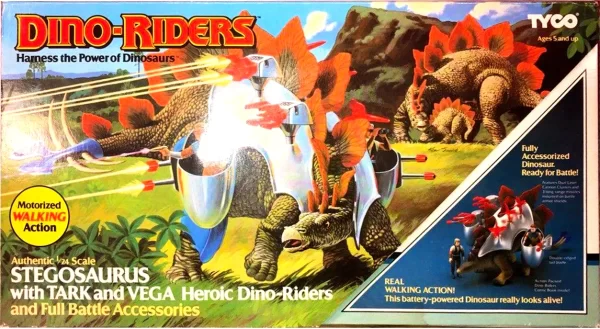 9142 Tyco Dino Riders Stegosaurus Box Front 3